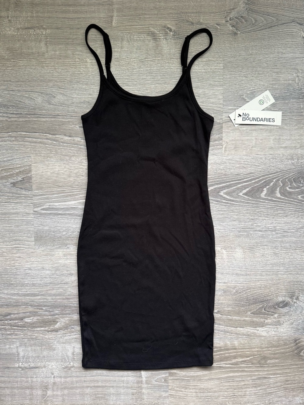 No Boundaries Women’s XXS (00) Black Slim Casual Tank Dress NWT - Picture 2 of 7